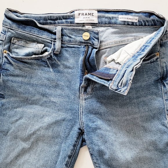 Frame Denim - Le Skinny de Jeanne Crop in Hightail Wash - Size 26 - Picture 4 of 12